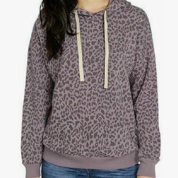 NWT Buffalo David Bitton Purple Leopard Sweater Size L - Picture 1 of 4